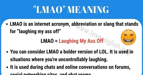 lmao pronunciation|LMAO Definition & Meaning .